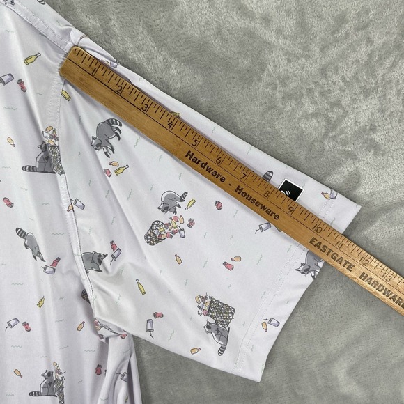Waggle Shirt men's 2XL Golf Polo Performance Short Sleeve Raccoon Trash Bandit - Picture 8 of 12